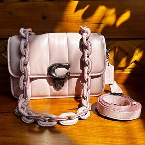 Coach quilted studio bag in pink 💞